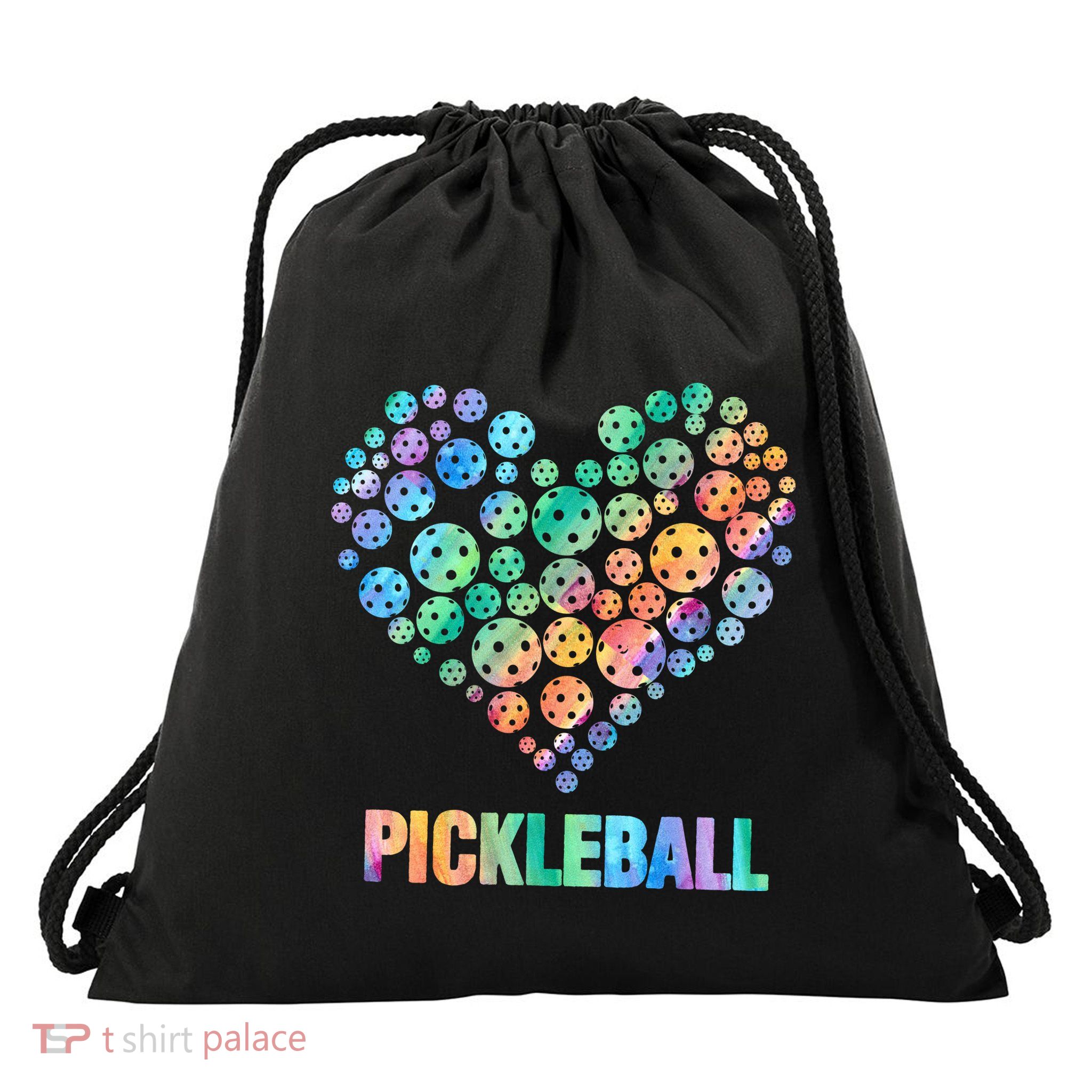 Pickleball Heartpickleball Drawstring Bag