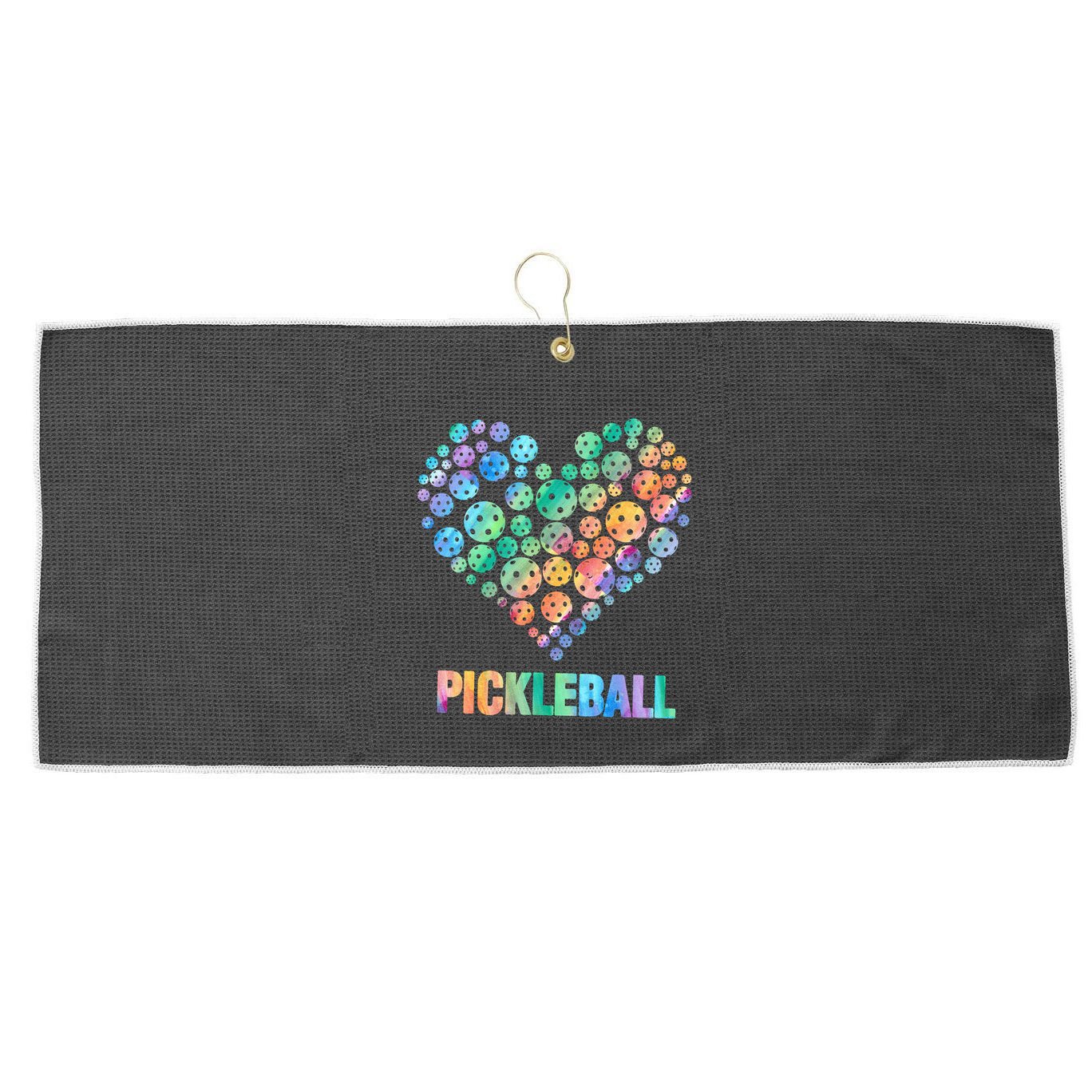 Pickleball Heartpickleball Large Microfiber Waffle Golf Towel
