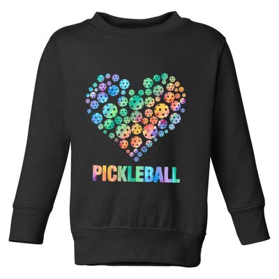 Pickleball Heartpickleball Toddler Sweatshirt