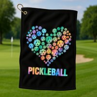 Pickleball Heartpickleball Golf Towel