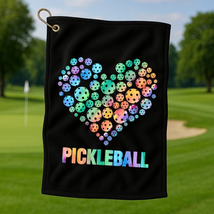 Pickleball Heartpickleball Golf Towel