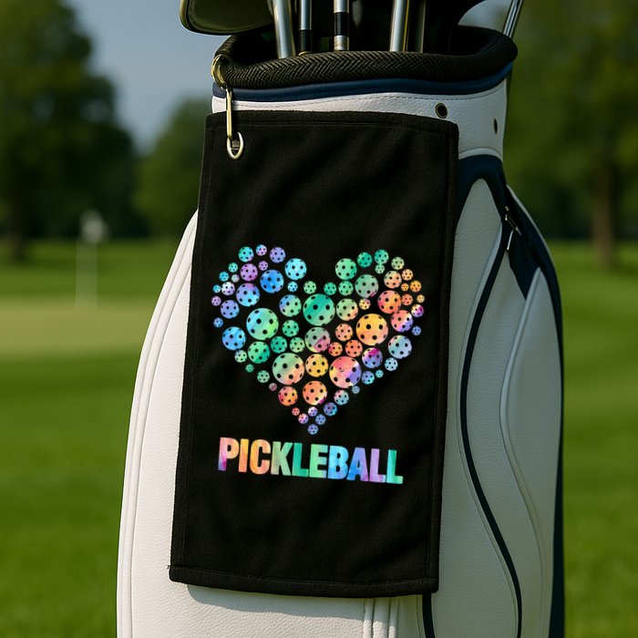 Pickleball Heartpickleball Golf Towel