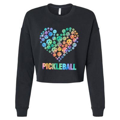Pickleball Heartpickleball Cropped Pullover Crew