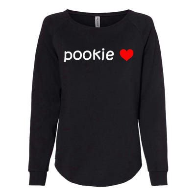 Pookie Heart Womens California Wash Sweatshirt