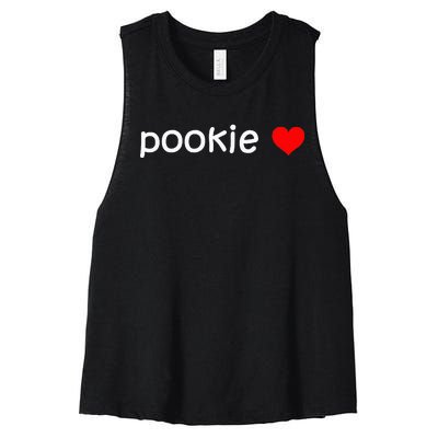 Pookie Heart Women's Racerback Cropped Tank