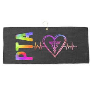 PTA Heartbeat Physical Therapy Assistant Large Microfiber Waffle Golf Towel