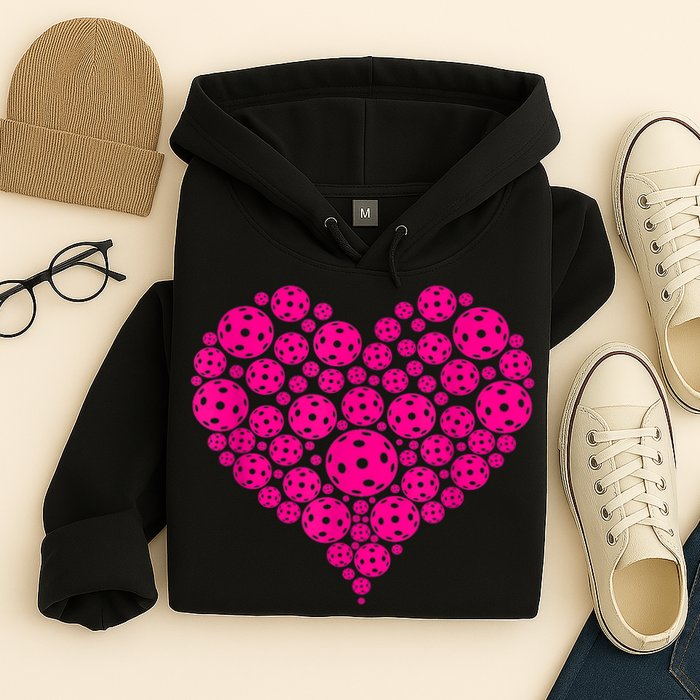 Pickleball Heart Pickleball Game Marker Players Hoodie