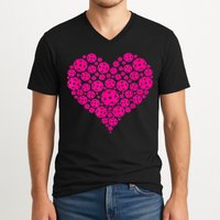 Pickleball Heart Pickleball Game Marker Players V-Neck T-Shirt