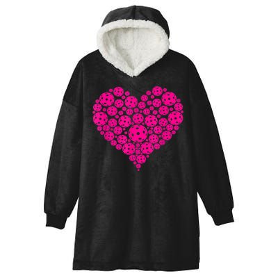 Pickleball Heart Pickleball Game Marker Players Hooded Wearable Blanket