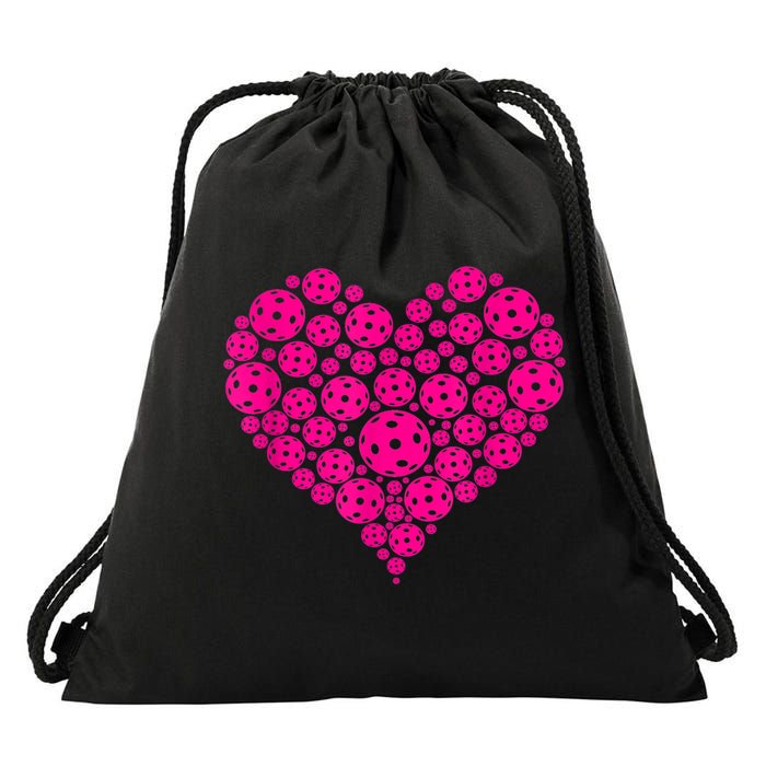 Pickleball Heart Pickleball Game Marker Players Drawstring Bag