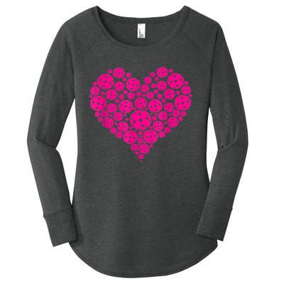 Pickleball Heart Pickleball Game Marker Players Women's Perfect Tri Tunic Long Sleeve Shirt