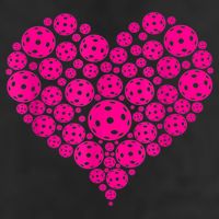Pickleball Heart Pickleball Game Marker Players 25L Jumbo Tote