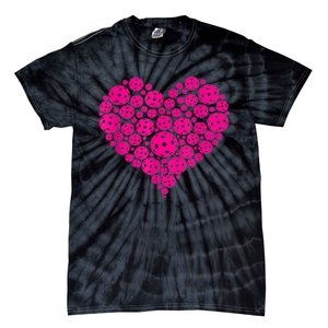 Pickleball Heart Pickleball Game Marker Players Tie-Dye T-Shirt