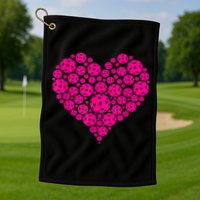 Pickleball Heart Pickleball Game Marker Players Golf Towel