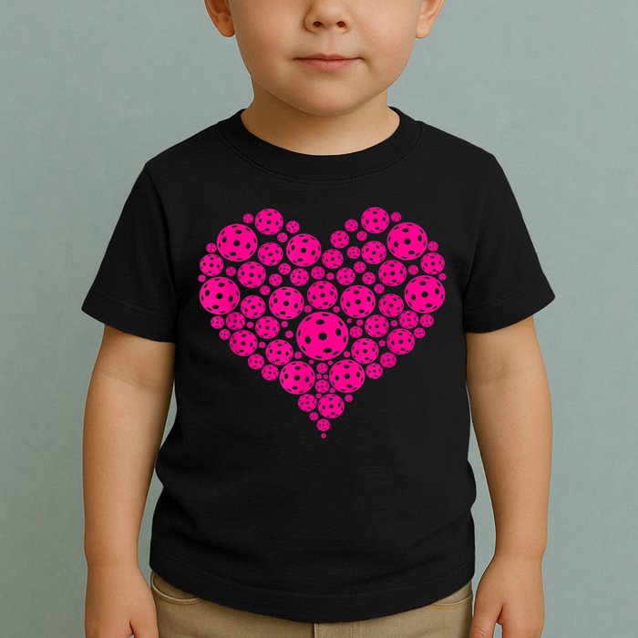 Pickleball Heart Pickleball Game Marker Players Toddler T-Shirt