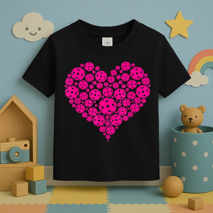 Pickleball Heart Pickleball Game Marker Players Toddler T-Shirt