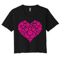 Pickleball Heart Pickleball Game Marker Players Crop Top