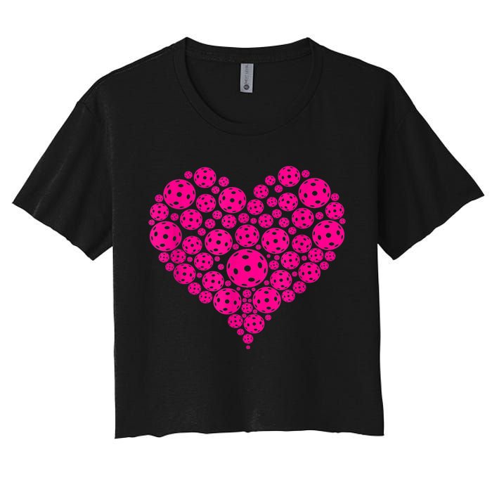 Pickleball Heart Pickleball Game Marker Players Crop Top