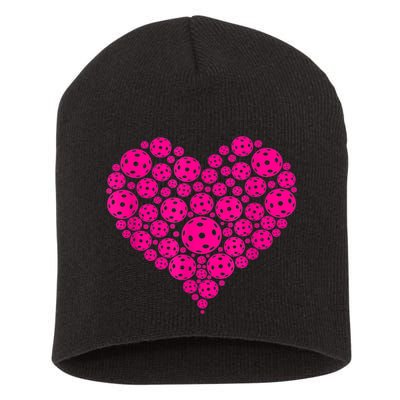 Pickleball Heart Pickleball Game Marker Players Short Acrylic Beanie