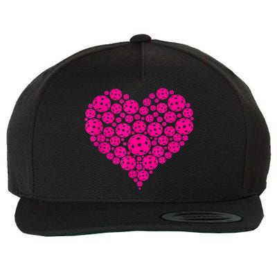 Pickleball Heart Pickleball Game Marker Players Wool Snapback Cap