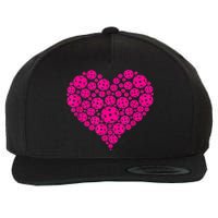 Pickleball Heart Pickleball Game Marker Players Wool Snapback Cap