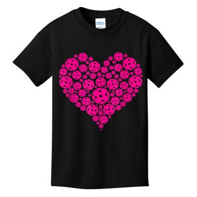 Pickleball Heart Pickleball Game Marker Players Kids T-Shirt