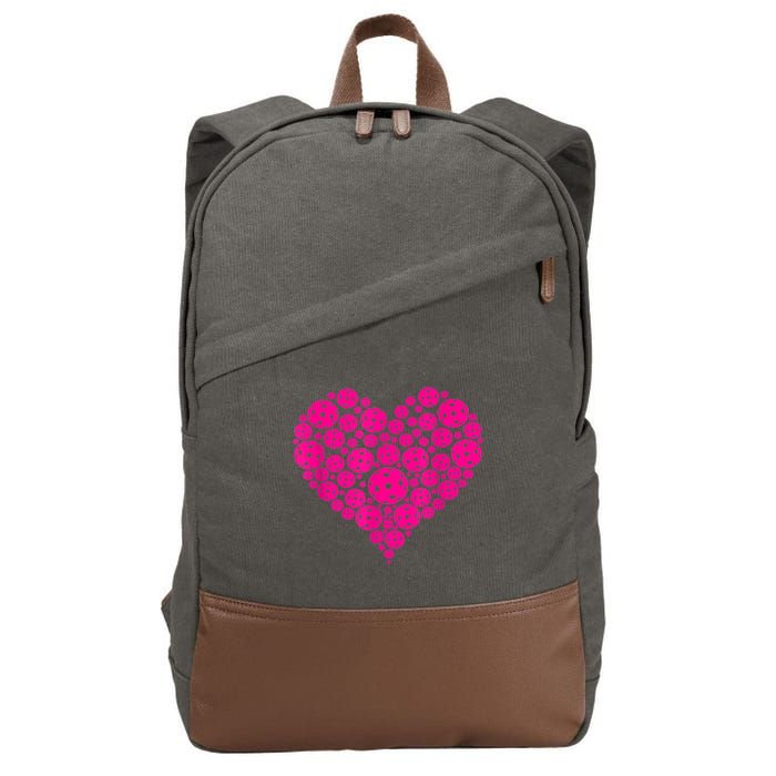 Pickleball Heart Pickleball Game Marker Players Cotton Canvas Backpack