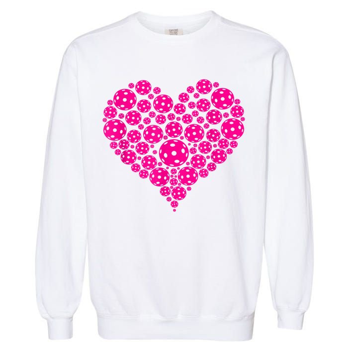 Pickleball Heart Pickleball Game Marker Players Garment-Dyed Sweatshirt