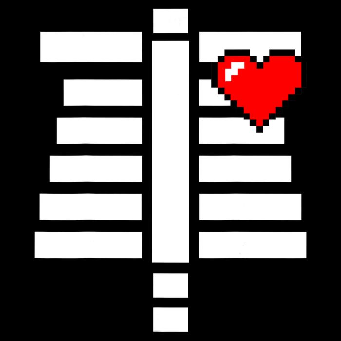 Pixelated Heart Pixel Skeleton Costume Halloween Gaming 16 in Basic Backpack