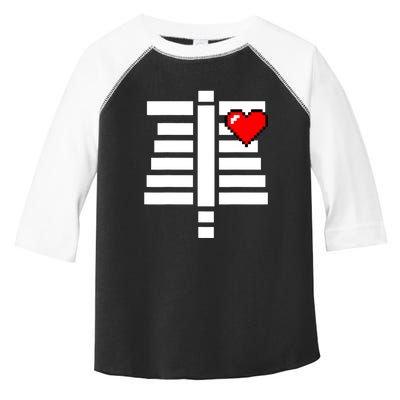 Pixelated Heart Pixel Skeleton Costume Halloween Gaming Toddler Fine Jersey T-Shirt