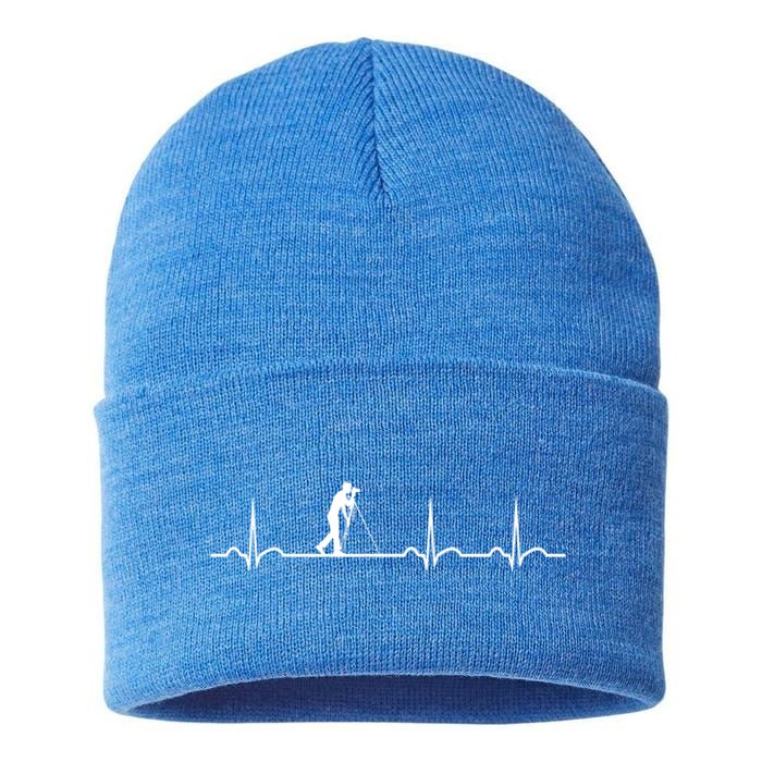 Photography Heartbeat Photographer Meaningful Gift Sustainable Knit Beanie