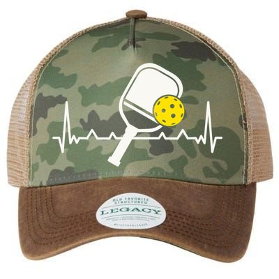 Pickleball Heartbeat Paddleball Gift Racket Singles Doubles Sport Gift Legacy Tie Dye Trucker Hat