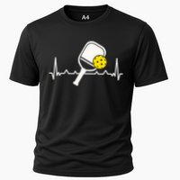 Pickleball Heartbeat Paddleball Gift Racket Singles Doubles Sport Gift Cooling Performance Crew T-Shirt