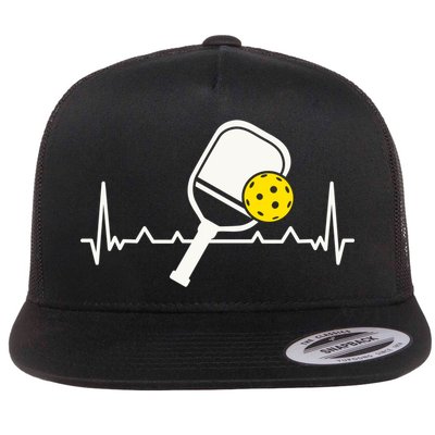 Pickleball Heartbeat Paddleball Gift Racket Singles Doubles Sport Gift Flatbill Hat