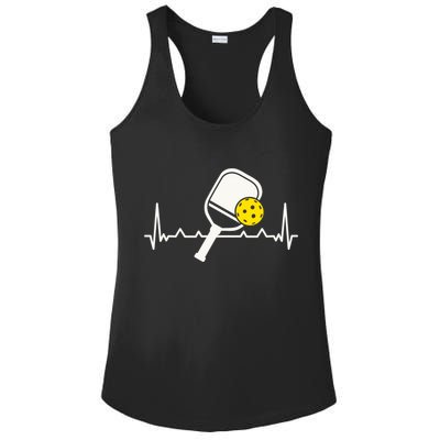 Pickleball Heartbeat Paddleball Gift Racket Singles Doubles Sport Gift Ladies PosiCharge Competitor Racerback Tank