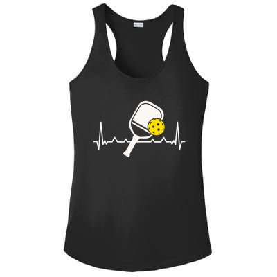 Pickleball Heartbeat Paddleball Gift Racket Singles Doubles Sport Gift Ladies PosiCharge Competitor Racerback Tank