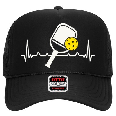 Pickleball Heartbeat Paddleball Gift Racket Singles Doubles Sport Gift Trucker Hat