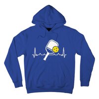 Pickleball Heartbeat Paddleball Gift Racket Singles Doubles Sport Gift Hoodie