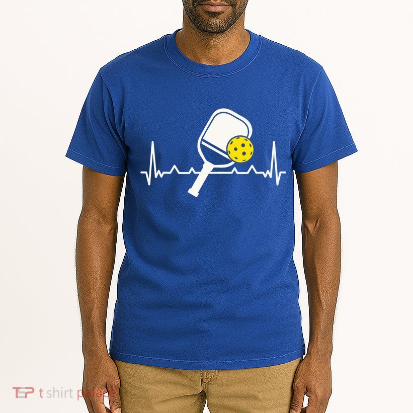 Pickleball Heartbeat Paddleball Gift Racket Singles Doubles Sport Gift Tall T-Shirt