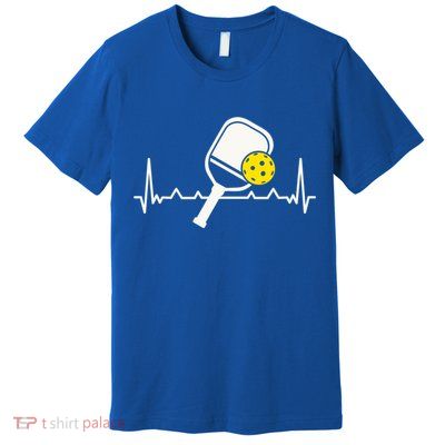 Pickleball Heartbeat Paddleball Gift Racket Singles Doubles Sport Gift Premium T-Shirt