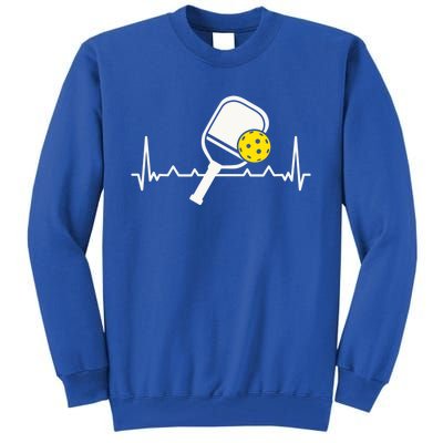 Pickleball Heartbeat Paddleball Gift Racket Singles Doubles Sport Gift Tall Sweatshirt