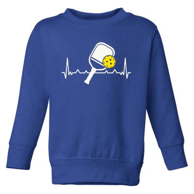 Pickleball Heartbeat Paddleball Gift Racket Singles Doubles Sport Gift Toddler Sweatshirt