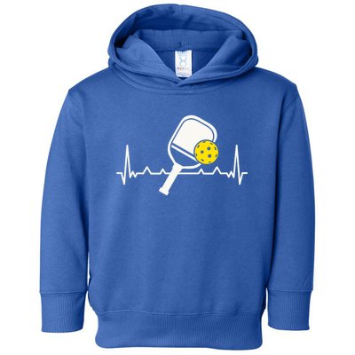 Pickleball Heartbeat Paddleball Gift Racket Singles Doubles Sport Gift Toddler Hoodie