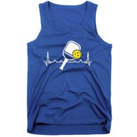 Pickleball Heartbeat Paddleball Gift Racket Singles Doubles Sport Gift Tank Top