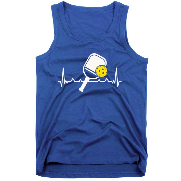 Pickleball Heartbeat Paddleball Gift Racket Singles Doubles Sport Gift Tank Top