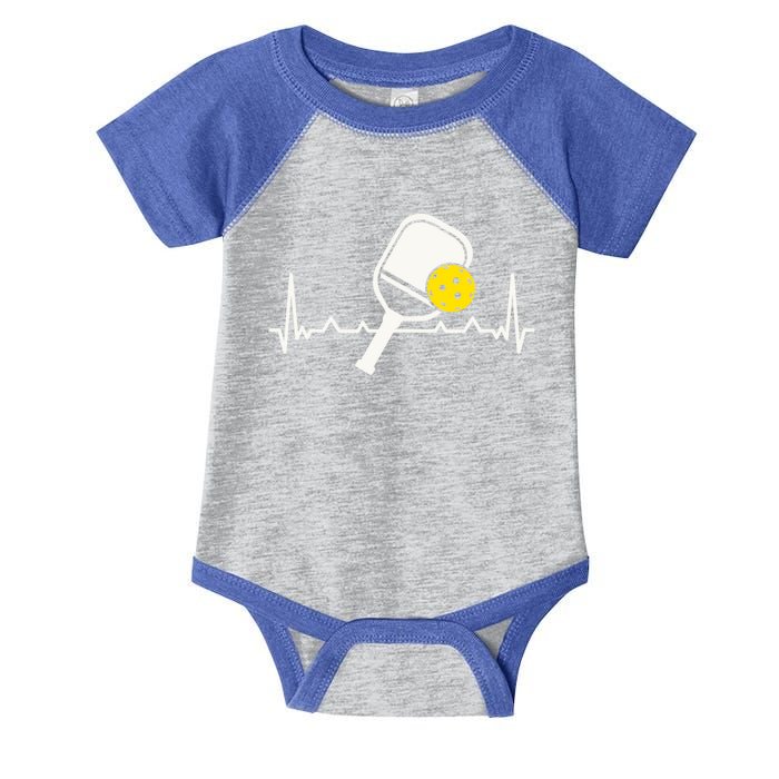 Pickleball Heartbeat Paddleball Gift Racket Singles Doubles Sport Gift Infant Baby Jersey Bodysuit