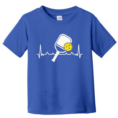 Pickleball Heartbeat Paddleball Gift Racket Singles Doubles Sport Gift Toddler T-Shirt