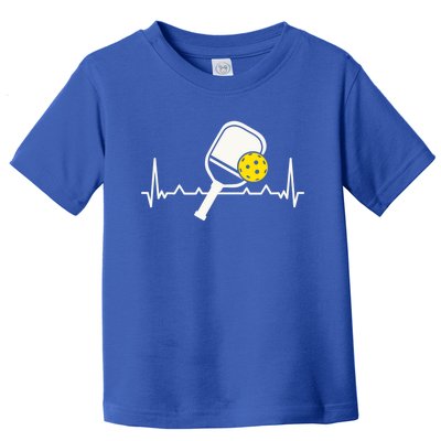 Pickleball Heartbeat Paddleball Gift Racket Singles Doubles Sport Gift Toddler T-Shirt