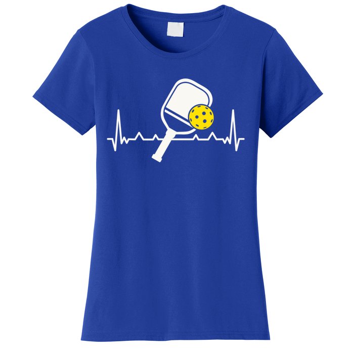 Pickleball Heartbeat Paddleball Gift Racket Singles Doubles Sport Gift Women's T-Shirt