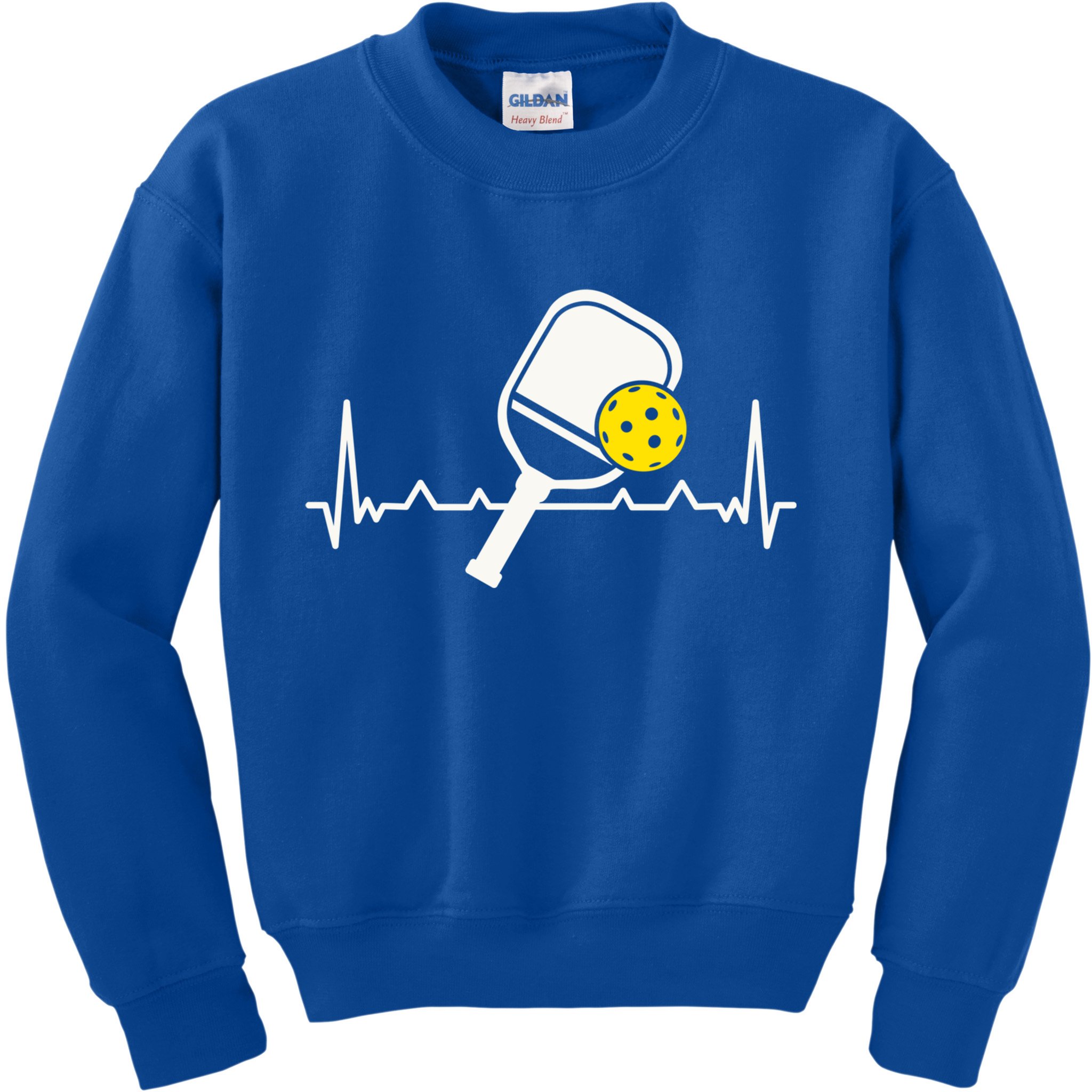 Pickleball Heartbeat Paddleball Gift Racket Singles Doubles Sport Gift Kids Sweatshirt